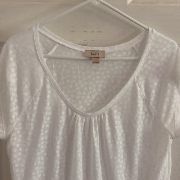 Loft White Short Sleeve Top - Picture 2 of 4